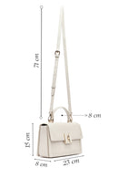 Women's Cream Printed Long Strap Crossbody Bag | Derimod