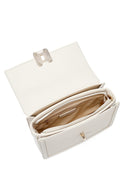 Women's Cream Printed Long Strap Crossbody Bag | Derimod