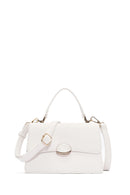 Women's Cream Long Strap Printed Crossbody Bag | Derimod