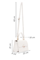 Women's Cream Long Strap Printed Crossbody Bag | Derimod