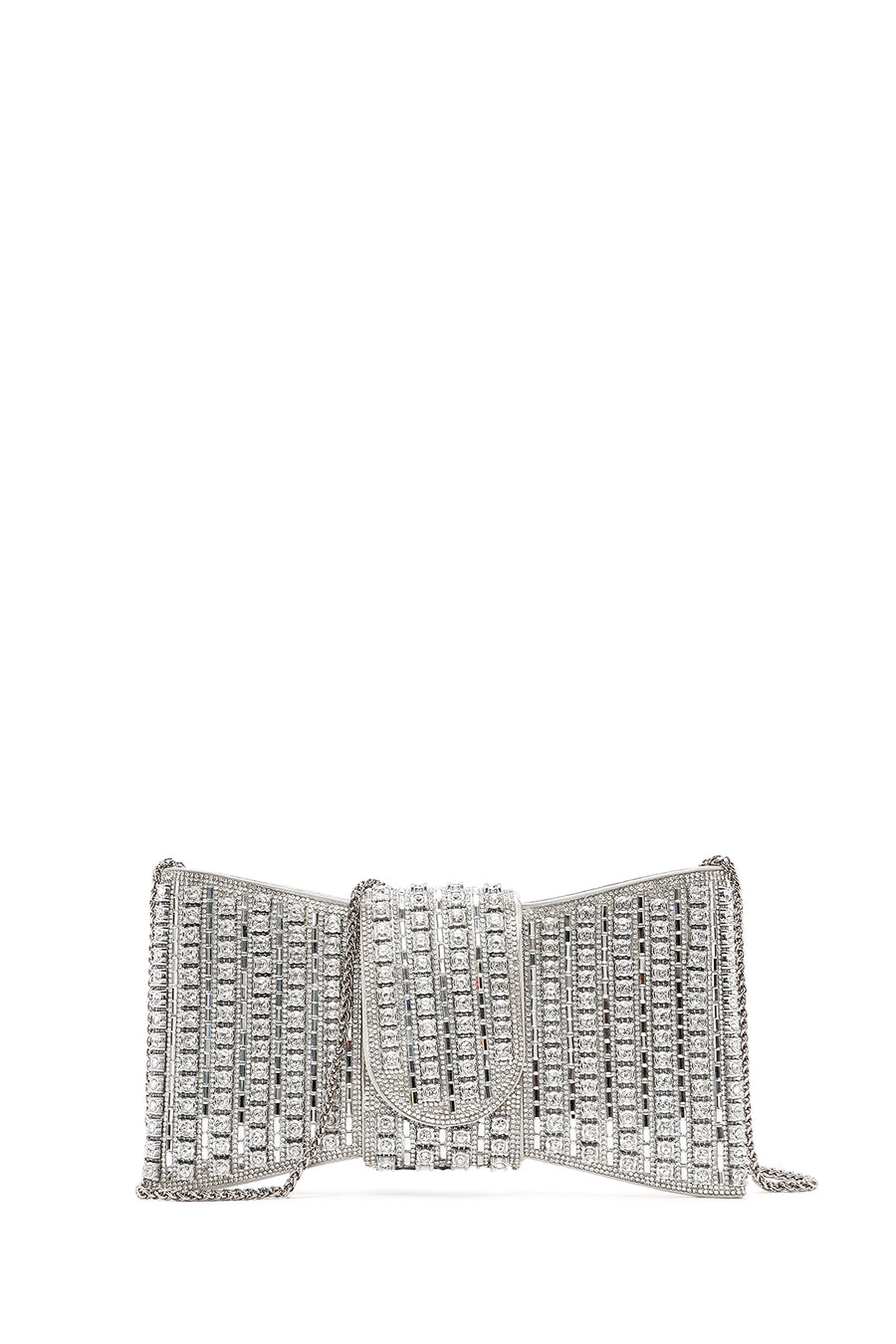Women's Silver Long Strap Embellished Mini Box Dress Bag 26SBD2952TS | Derimod