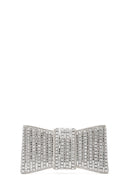 Women's Silver Long Strap Embellished Mini Box Dress Bag | Derimod