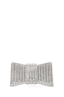 Women's Silver Long Strap Embellished Mini Box Dress Bag | Derimod