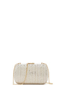 Women's Gold Chain Strap Embellished Mini Box Dress Bag | Derimod