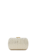 Women's Gold Chain Strap Embellished Mini Box Dress Bag | Derimod
