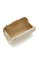 Women's Gold Chain Strap Embellished Mini Box Dress Bag | Derimod