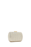 Women's Gold Chain Strap Embellished Mini Box Dress Bag | Derimod