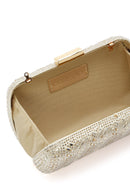 Women's Gold Chain Strap Embellished Mini Box Dress Bag | Derimod