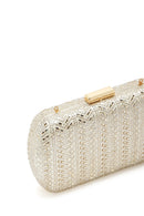 Women's Gold Chain Strap Embellished Mini Box Dress Bag | Derimod