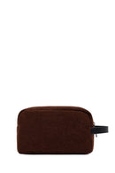 Male Brown Suede Mini Handbag | Derimod