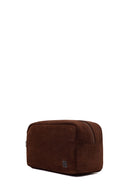 Male Brown Suede Mini Handbag | Derimod
