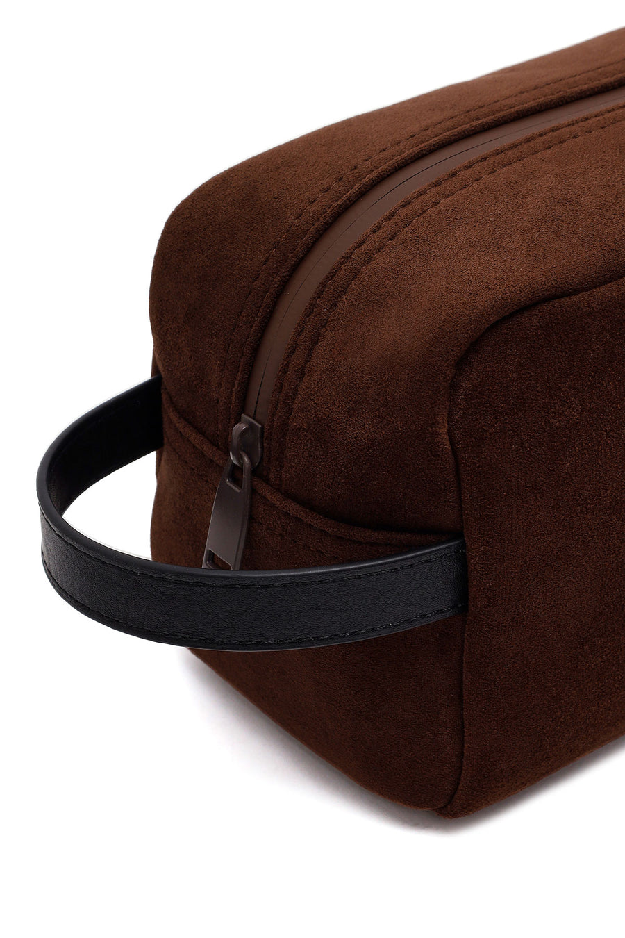 Male Brown Suede Mini Handbag