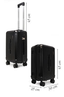 D-Pack Unisex Black Mini Cabin-Size Suitcase | Derimod