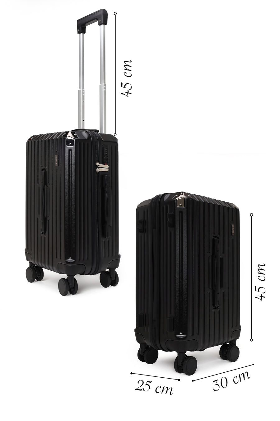 D-Pack Unisex Black Mini Cabin-Size Suitcase