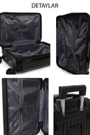 D-Pack Unisex Black Mini Cabin-Size Suitcase | Derimod