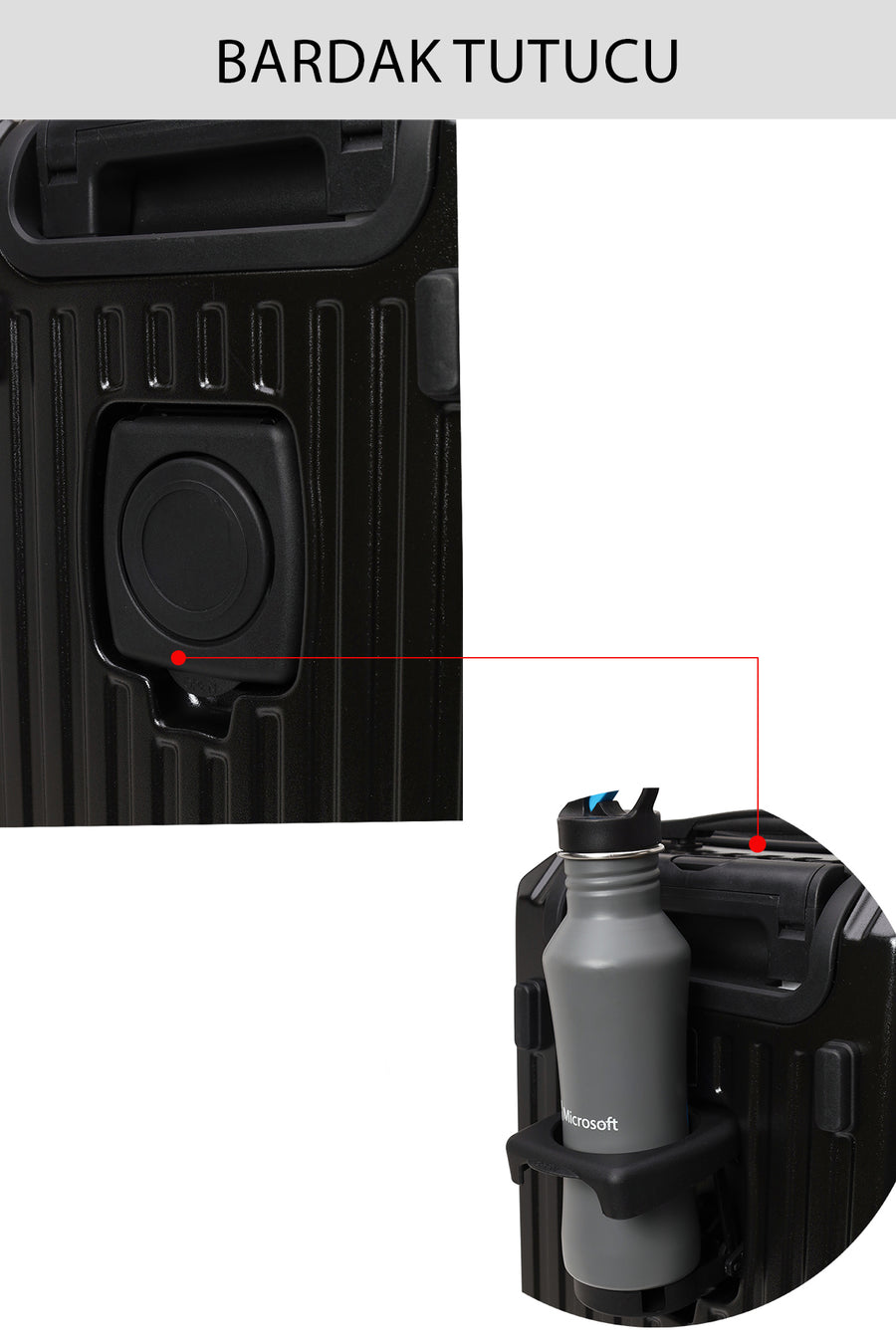 D-Pack Unisex Black Mini Cabin-Size Suitcase