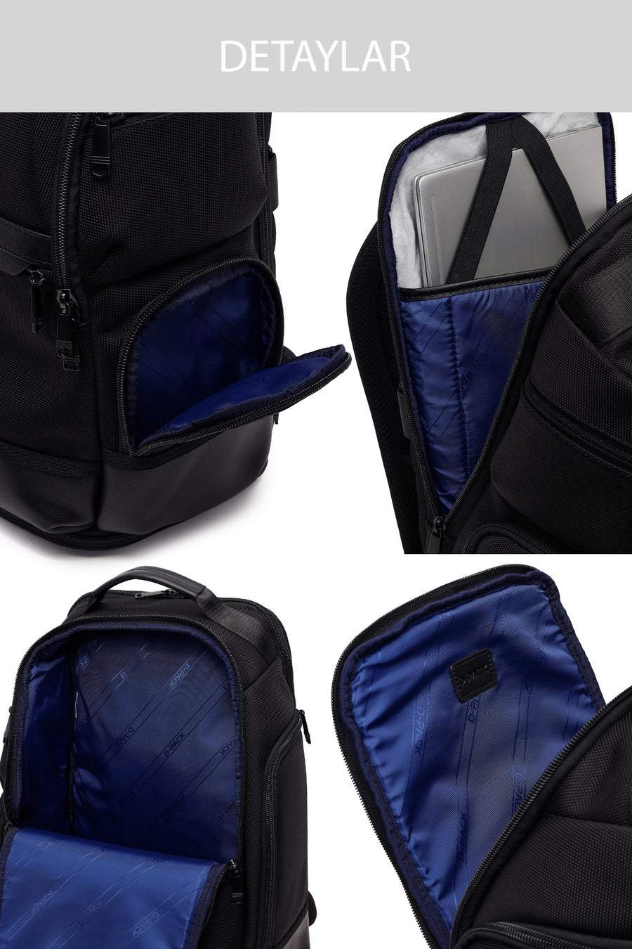 D-Pack Unisex Black Backpack