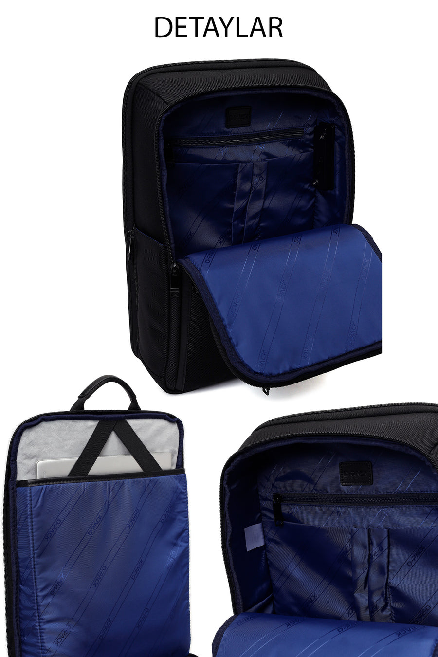 D-Pack Unisex Black Backpack