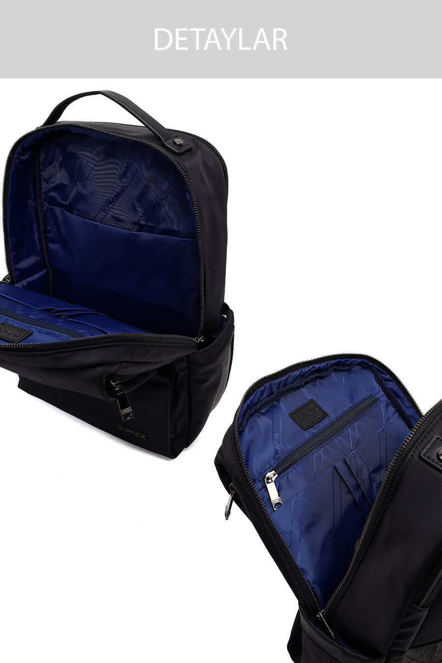 D-Pack Unisex Black Backpack