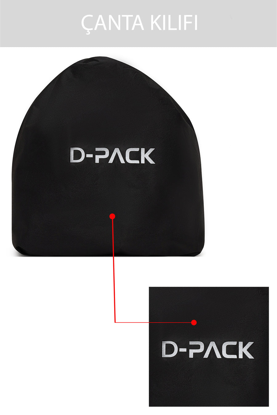 D-Pack Male Black Fabric Briefcase