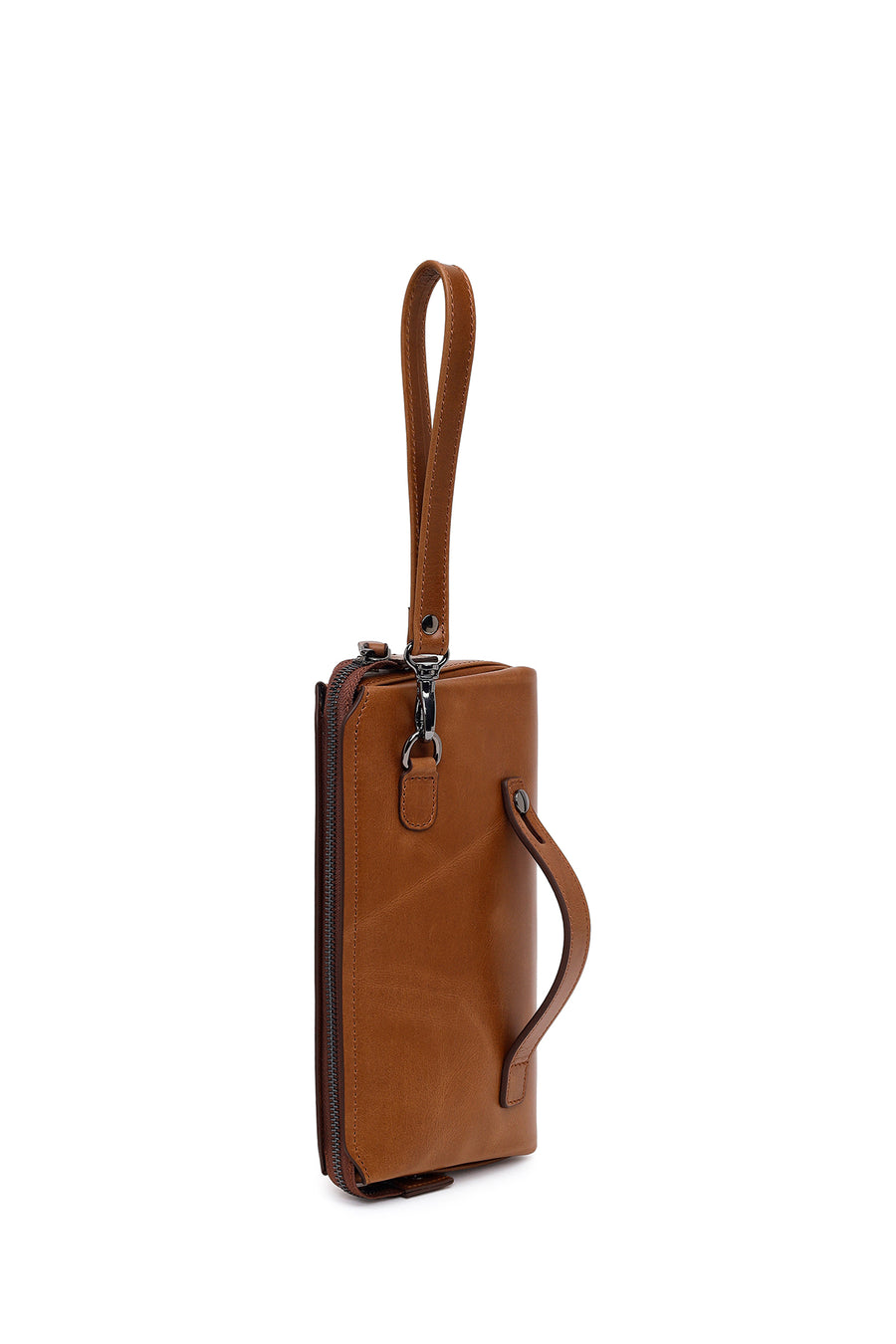 Male Brown Leather Handbag