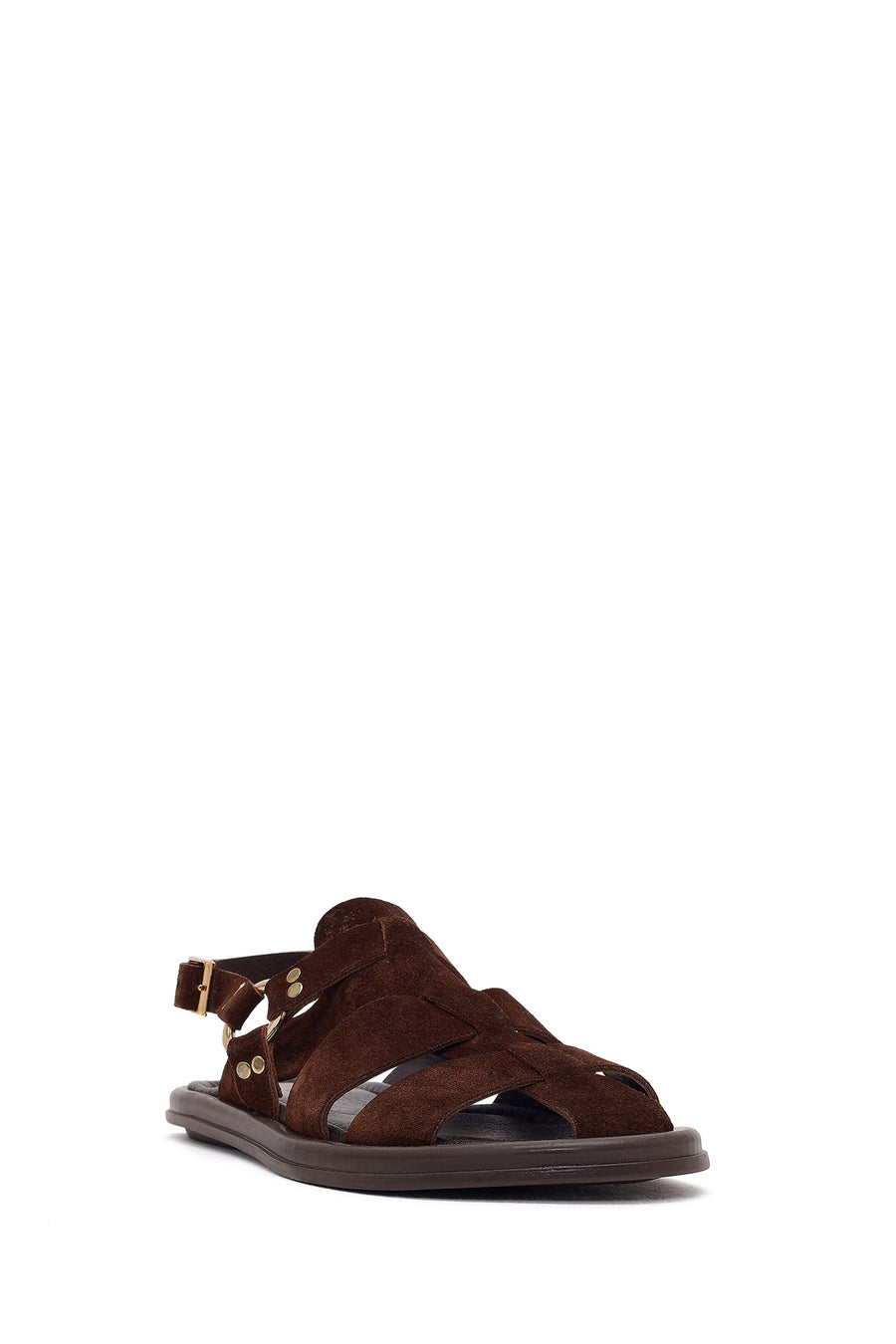 Woman Brown Suede Leather Sandals