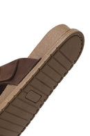 Woman Brown Buckled Suede Slipper | Derimod