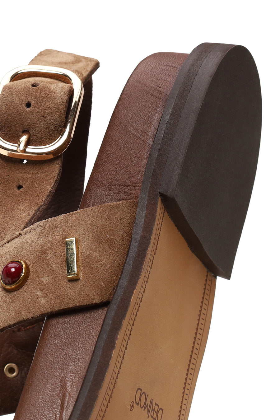 Women's Mink Stone Suede Leather Sandals