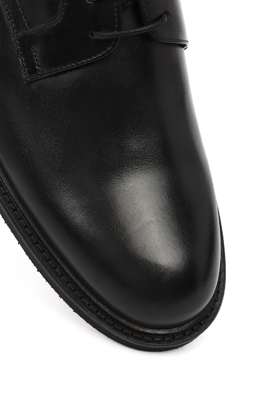 Men's Black Laced Leather Classic Shoes