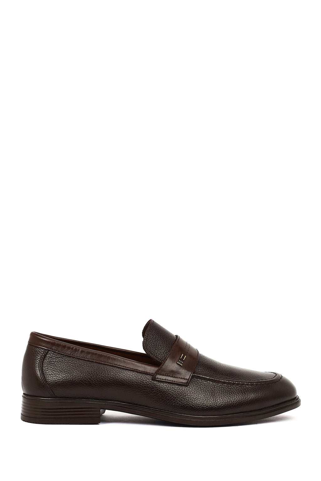 Erkek Kahverengi Deri Klasik Loafer