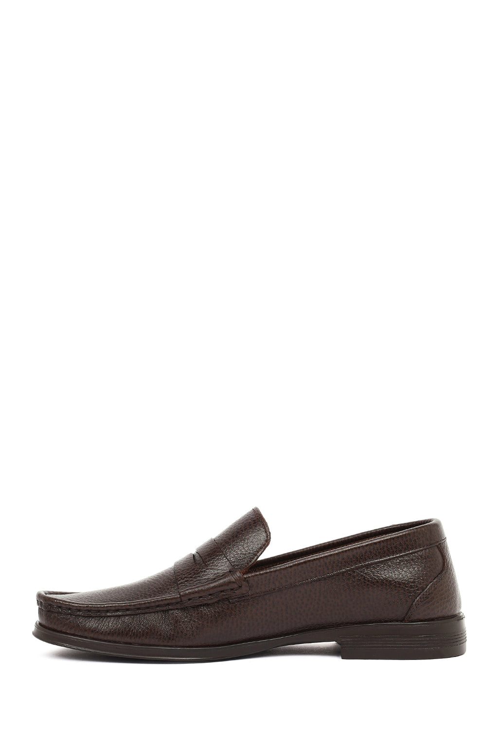 Erkek Kahverengi Deri Klasik Loafer