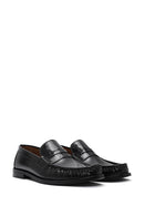 Erkek Siyah Deri Klasik Loafer | Derimod