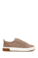 Erkek Bej Bağcıklı Süet Deri Sneaker | Derimod