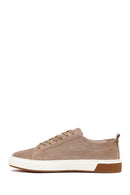 Erkek Bej Bağcıklı Süet Deri Sneaker | Derimod