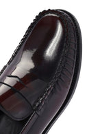 Erkek Bordo Deri Klasik Loafer | Derimod