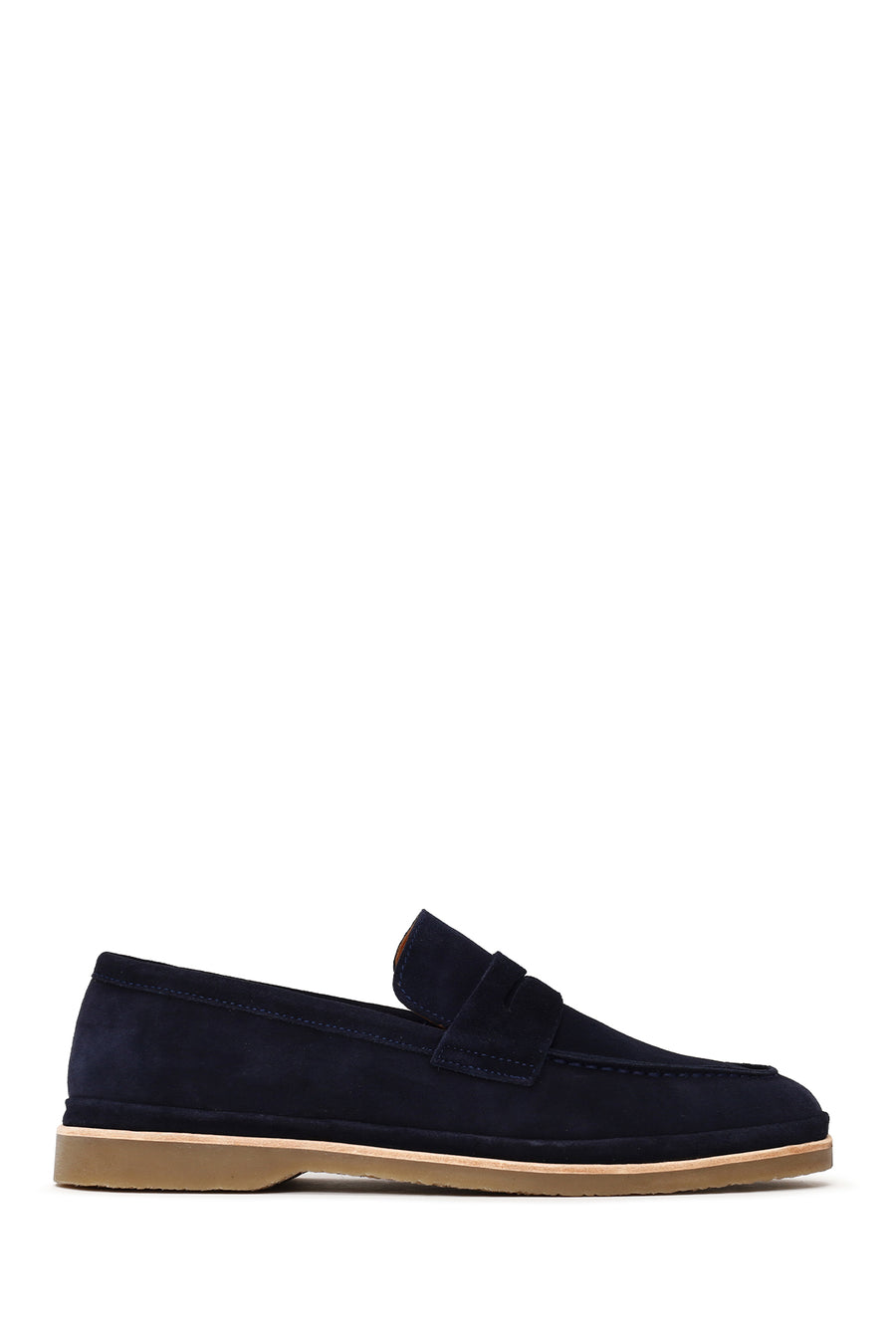 Erkek Lacivert Süet Deri Loafer 26SFD621610 | Derimod