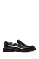 Men's Burgundy Chunky Leather Loafers | Derimod