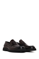 Men's Burgundy Chunky Leather Loafers | Derimod