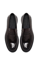 Men's Burgundy Chunky Leather Loafers | Derimod