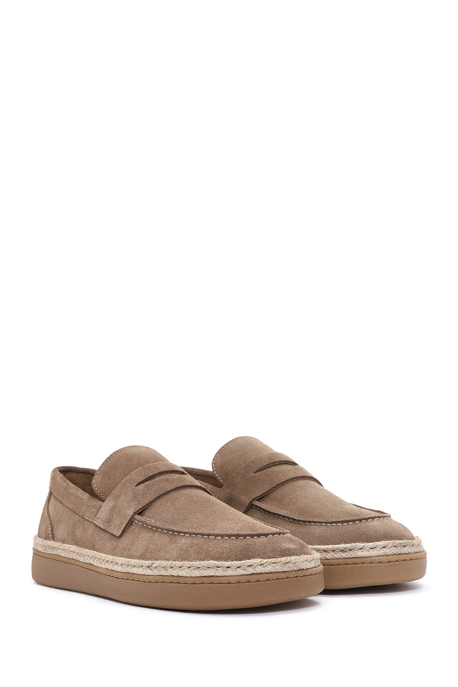 Erkek Vizon Süet Deri Loafer