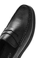 Derimod Fly Male Black Leather Loafer | Derimod