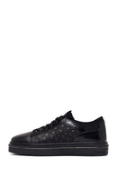 Male Black Lace-Up Leather Sneaker | Derimod