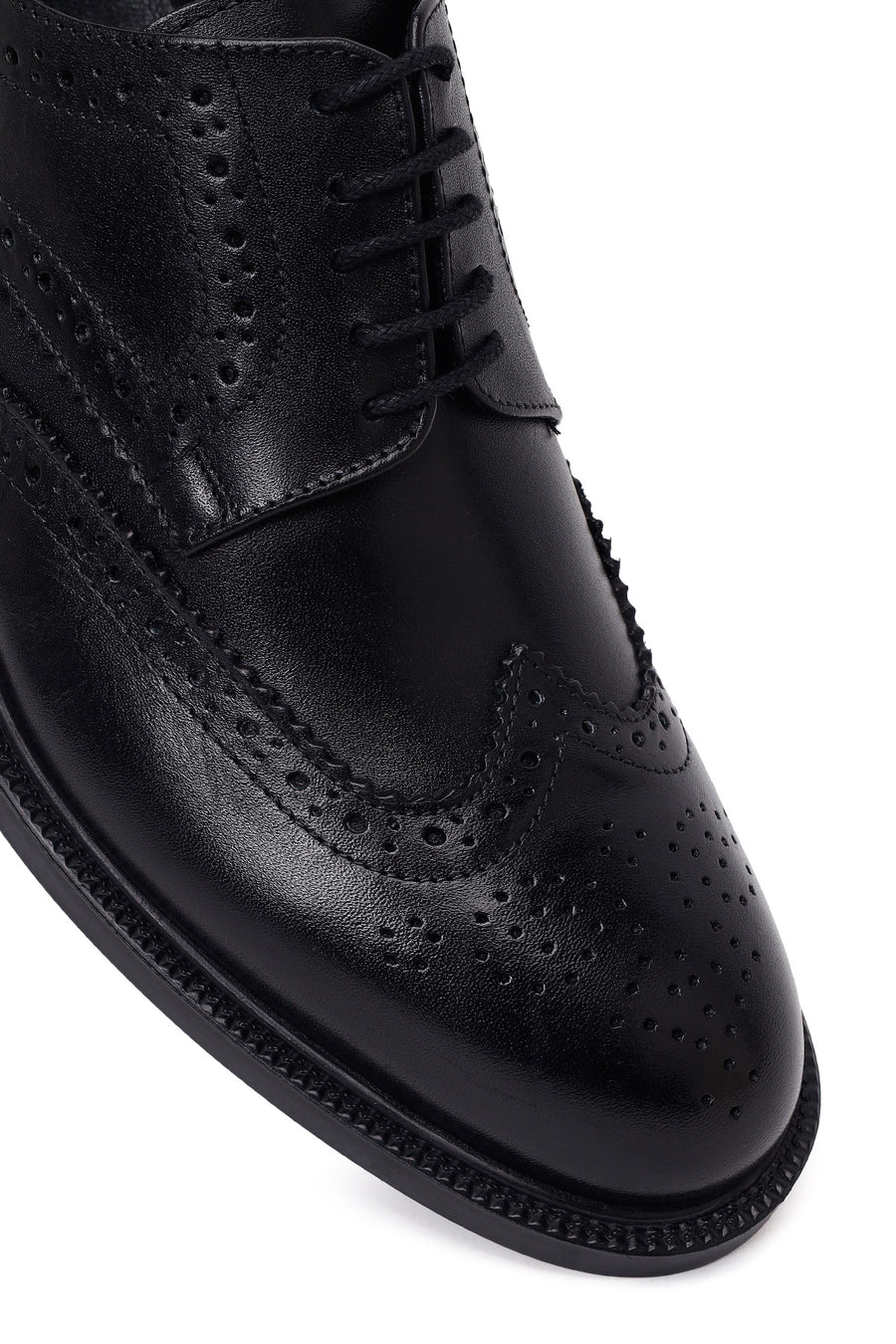 Male Black Lace-up Leather Classic Shoes