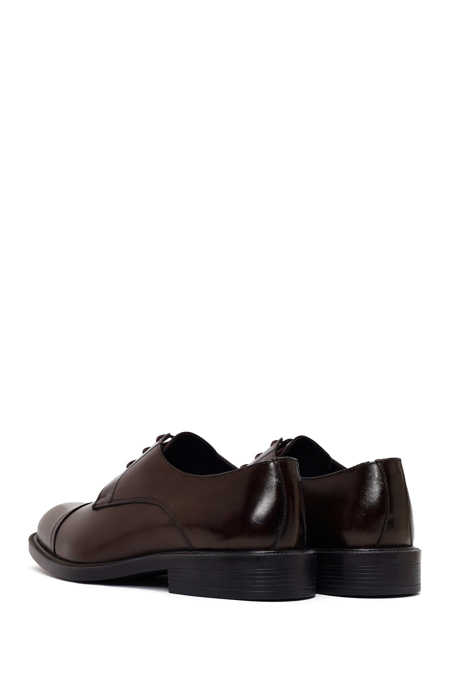 Male Brown Lace-Up Leather Classic Shoes