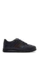 Erkek Lacivert Bağcıklı Deri Casual Sneaker | Derimod