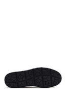 Erkek Lacivert Bağcıklı Deri Casual Sneaker | Derimod
