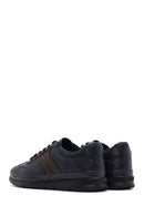 Erkek Lacivert Bağcıklı Deri Casual Sneaker | Derimod