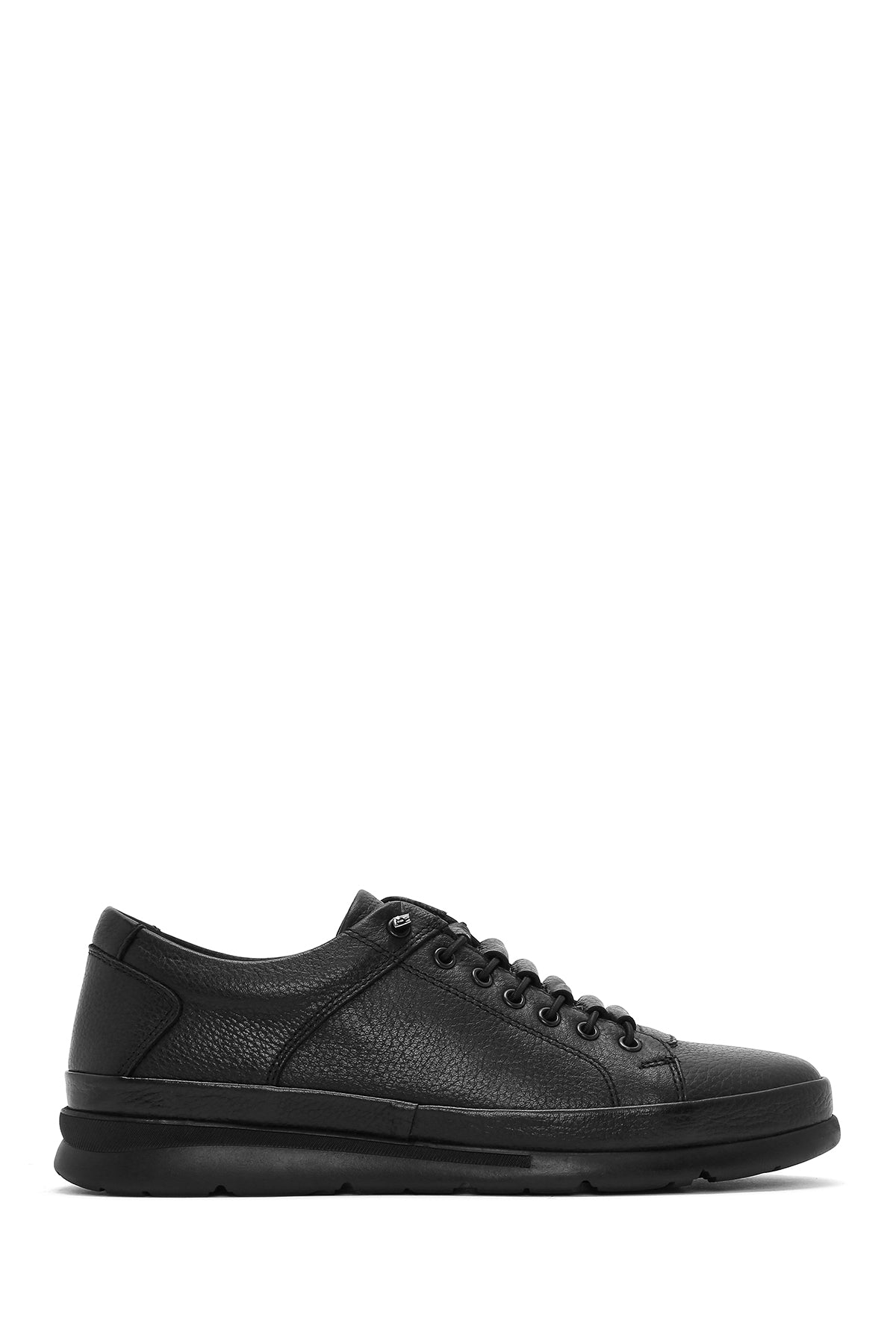 Erkek Siyah Bağcıklı Deri Sneaker 26SFD6744FT | Derimod