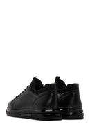 Men's Black Lace-up Thick-Sole Leather Sneaker | Derimod