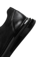 Men's Black Lace-up Thick-Sole Leather Sneaker | Derimod